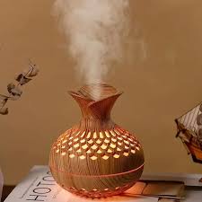 Humidificador Flor Rgb Aromas Madera Esencia De Regalo